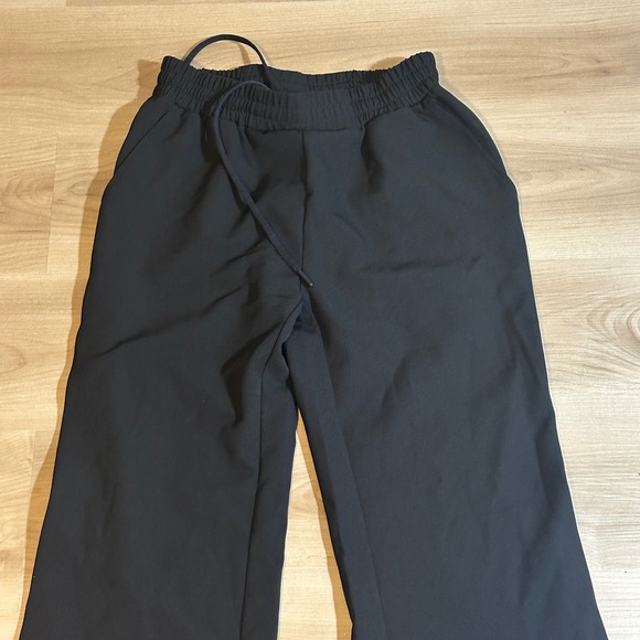 Buffbunny Snap Side Pant Onyx Black Small Highrise Flare Track Pants - Picture 4 of 13